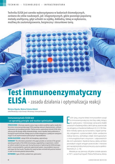 Test immunoenzymatyczny ELISA – zasada działania i optymalizacja 